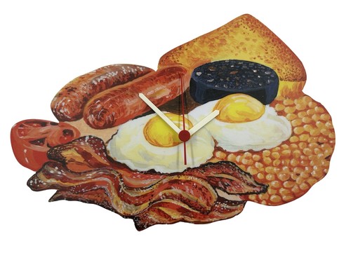 Full english breakfast clock - breakfast,