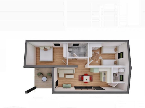 69qm bungalow tiny house - 69qm, modul