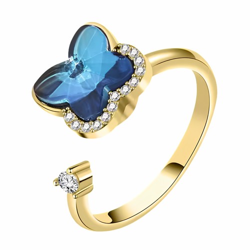 Gold schmetterling ring - gold,