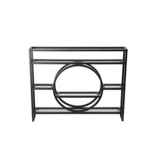 Wand Weinregal Schwarz aus