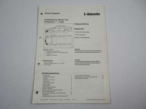 Mazda 626 einbauanleitung - mazda,