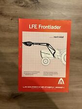 Orig. LFE Frontlader PORSCHE ALLGAIER Prospekt Brochure Traktor Landmaschinen D6