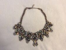 ZARA DAMENHALSKETTE  DOPPELREIHIG  MIT SCHMUCKSTEINEN  VERSCHIEDENER GRÖSSE