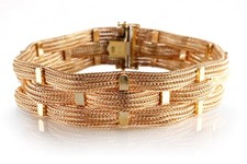 Vintage Flecht  Armband 585 Rosegold Weißgold  ca 29,9 g [BRORS 19762]