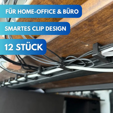 Kabelkanal Schreibtisch Untertisch Kabelhalter Organizer Kabelmanagement Clip