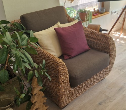 Sessel aus wasserhyazinthe - sessel,