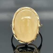 RING GR.18 (CA.56) AUS 375/- GELBGOLD MIT JADE SOGNI D'ORO SCHMUCKJAGD