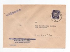 DDR Dienstmarken Brief EF Wernshausen 11.12.57 Kammgarnsp. Niederschmalkalden
