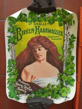 *** Altes Poster Dr. Dralle's Birken Haarwasser Parfümerie Hamburg ***