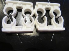 4 Rohrclips doppelt, 16/18mm mit Gewinde Heizungsrohre Wasserrohre Befestigungen