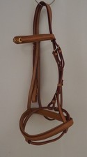 Trensenzaum Warmblut Vollblut Messing naturbraun englisch kombiniert Reithalfter