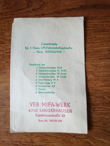 Ddr tüte veb mifa werk - ddr,
