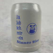 alter Bierkrug Da lob ich mir - ein Sinner Bier Karlsruhe 0,5 Liter Steingut