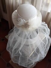 Brauthut mit Schleier ,Tasche, und Handschuhen 1 mal gebraucht