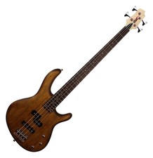 Cort Action Series PJ E-Bass Open Pore Walnut Single Coil Split Coil Long Scale