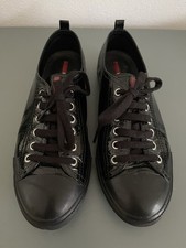 Vintage Prada Linea Rossa Sneaker 3E 5811, Schwarz Lack, Gr. 39 1/2