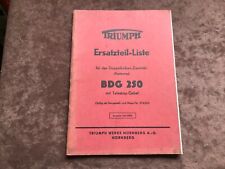 Ersatzteilliste Triumph BDG 250 Juni  1950  Original