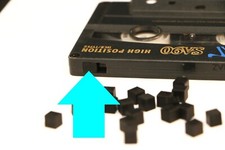 20 copy-plugs schwarz / gg. Kopierschutz Kassetten MC Musikkassetten Löschlasche