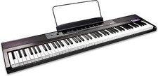 Keyboard Digitales Klavier mit Notenständer, volle Größe Schwarz, Rockjam 88 Key