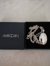 Marc Cain, Modeschmuck, Halskette, Silber Farben, Kette 44cm, Anhänger 4cm, Neuw