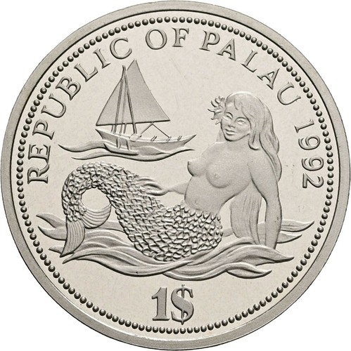Palau dollar 1992 marine - palau,, 1992,