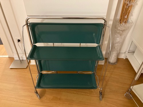 Dinett grüner servierwagen - -,