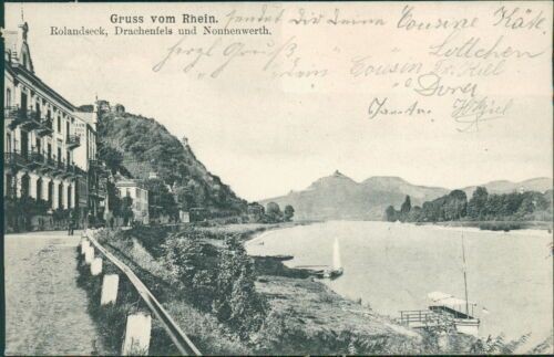Ansichtskarte gruß rhein - ansichtskarte,