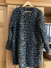 Kurzmantel Da. Leomuster  Schwarz Blau Beige Gr. M  Neuwertig Marke Soyaconcept