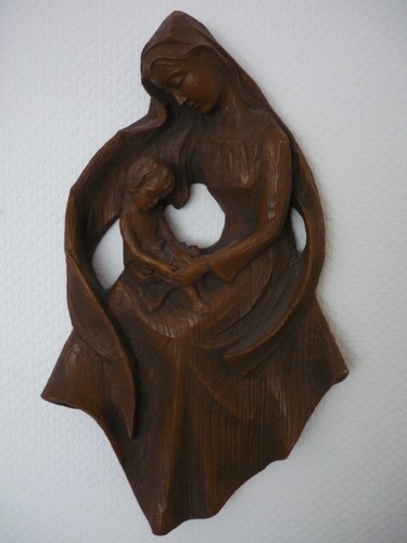 Maria mit jesus holzarbeit - maria,