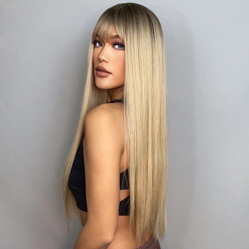 Perücke wie echthaar blond - echthaar,