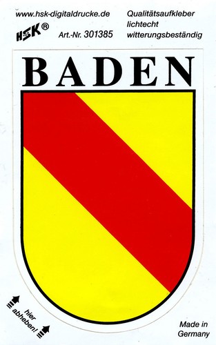 Auto aufkleber baden wappen - -,