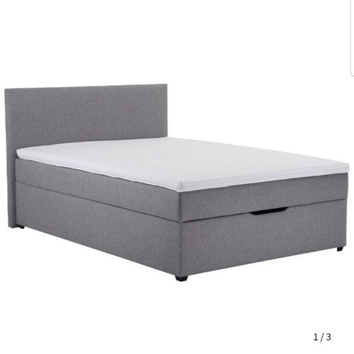 Boxspringbett grau 140x200 mit - boxspringbett,