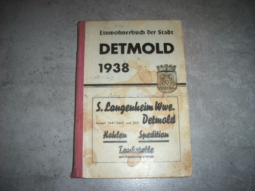 Detmold einwohnerbuch der - einwohnerbuch,