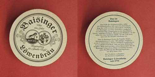 Baisinger löwenbräu seit - baisinger,