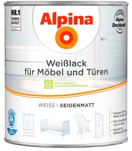 Alpina weisslack für - für, möbel