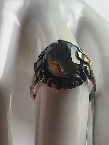 835 silber ring rauchquarz - silber,