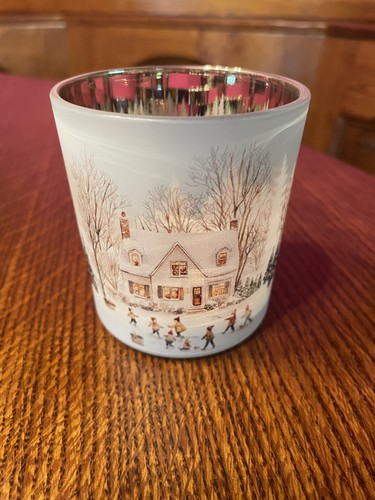 Teelichtglas winterlandschaft - teelichtglas,