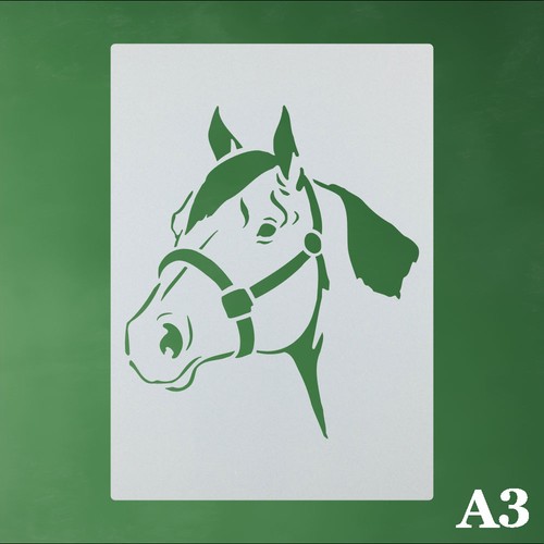 Schablone pferd pferdekopf - a3,