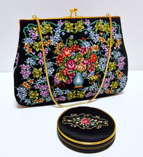 Vintage samt handtasche - vintage, +