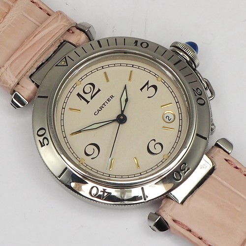Cartier pasha edelstahl - cartier, 38
