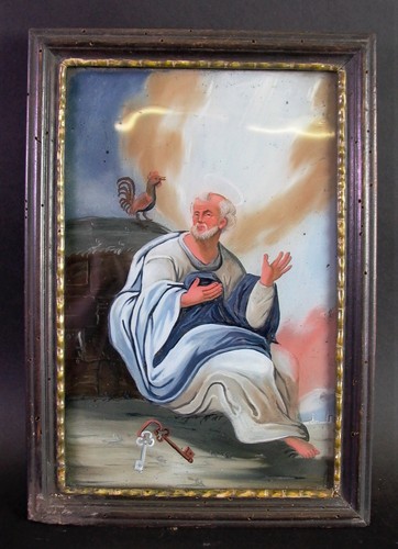 Biedermeier hinterglasbild - biedermeier,