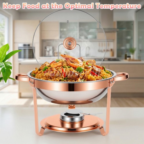 5qt roségold chafing dish - chafing,