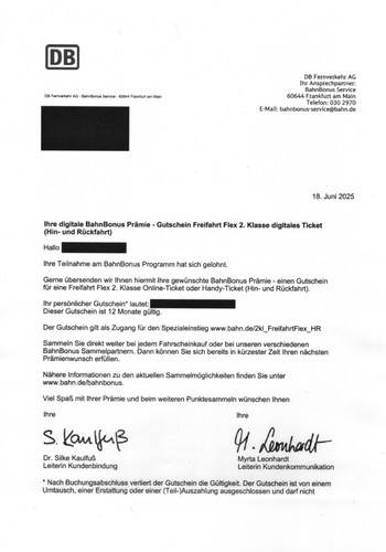 Deutsche bahn gutschein - deutsche,