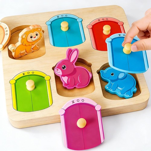 Holzpuzzle montessori tier - holzpuzzle,