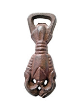 Flaschenöffner Hummer Eisen farbig  Essen+Trinken Geschenk in antik vintage Deko