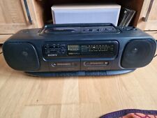 Sony CFD-100S Ghettoblaster CD-Radio Doppel-Kassette Dubbing Boombox schwarz