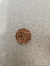 Fehlprägung 10 Cent 2002G auf magnetischer 2 Cent Ronde mit Randrille geprägt