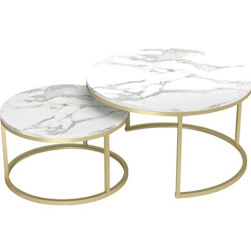 Couchtisch 2er set modern rund - set,
