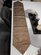 Tischläufer Ca Angabe  40x160cm Braun Glänzend Mit Wellenmuster