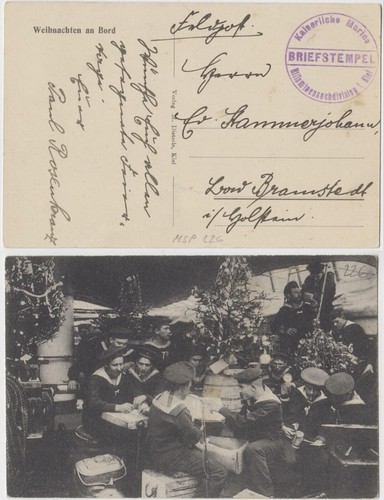 Weihnachten marine 1914 16 - ak, 1914-16